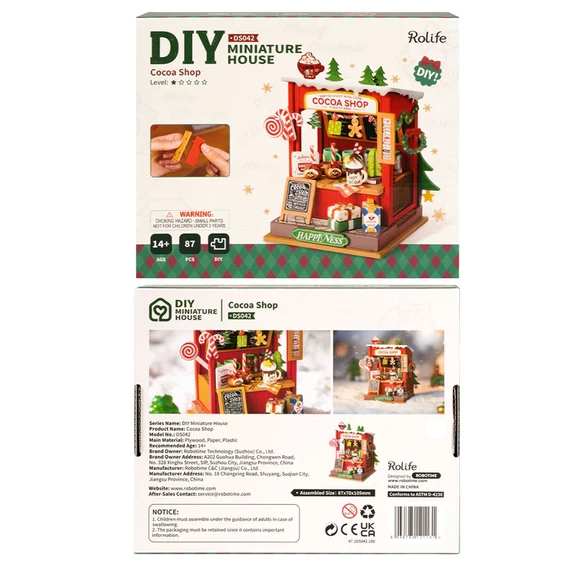 Adventi vásár, Kakaó stand - DIY miniatűr ház puzzle