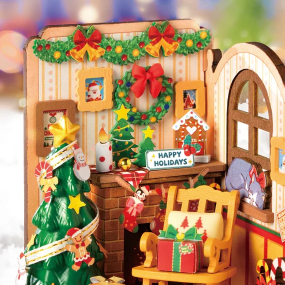 Karácsonyi sarok - DIY miniatűr ház puzzle