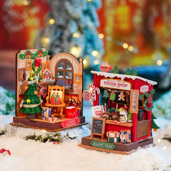 Karácsonyi sarok - DIY miniatűr ház puzzle