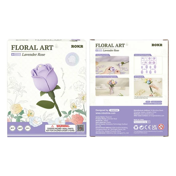 ROKR 3D Puzzle - levendula rózsa virág