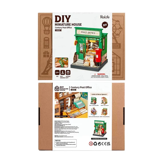 Century postahivatal - DIY miniatűr ház puzzle
