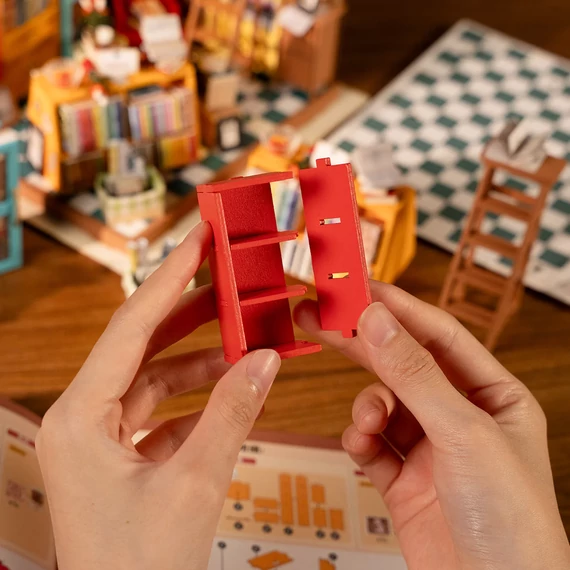 Sam könyvtára - DIY miniatűr házkészlet puzzle