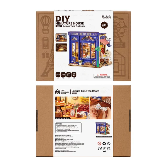 Teaház - miniatűr házikó - 3D prémium puzzle