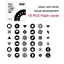 Vizuális észlelést fejlesztő képkártyák babáknak (0 - 3 hónapos) - kontrasztos fekete-fehér és színes képek ( Baby Vision Trigger Cards)